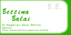 bettina balai business card